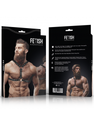 FETISH SUBMISSIVE ATTITUDE - PETTORINA IN ECOPELLE CON DOPPIO SUPPORTO E BORCHIE DA UOMO