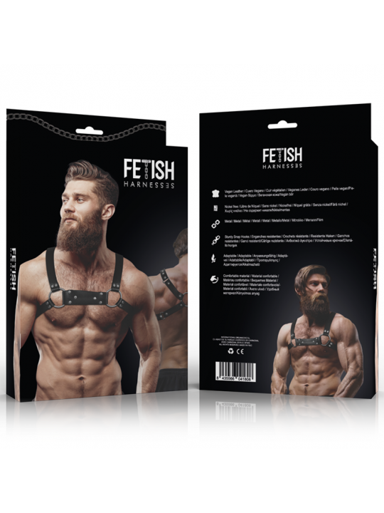 FETISH SUBMISSIVE ATTITUDE - PETTORINA PER BULLDOG IN ECOPELLE DA UOMO TAGLIA M/L