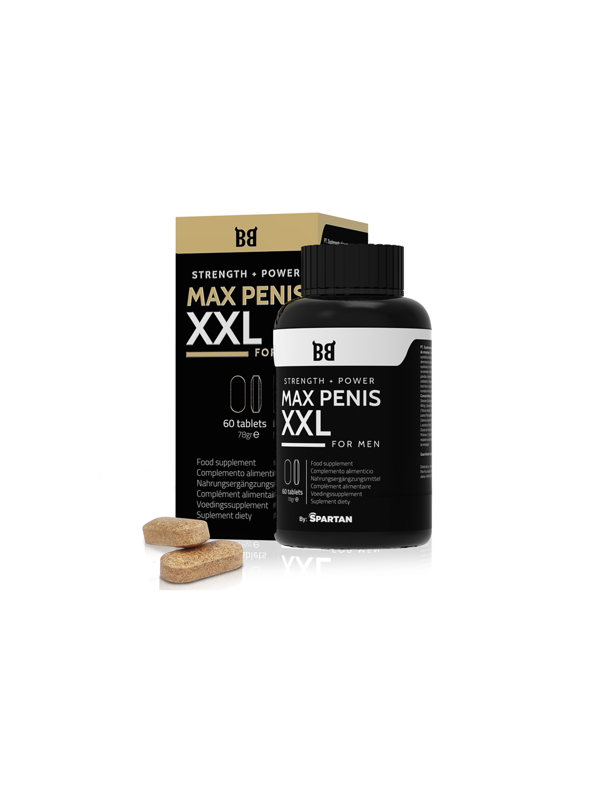 BLACK BULL - MAX PENIS XXL FORZA + POTENZA PER UOMINI 60 COMPRESSE