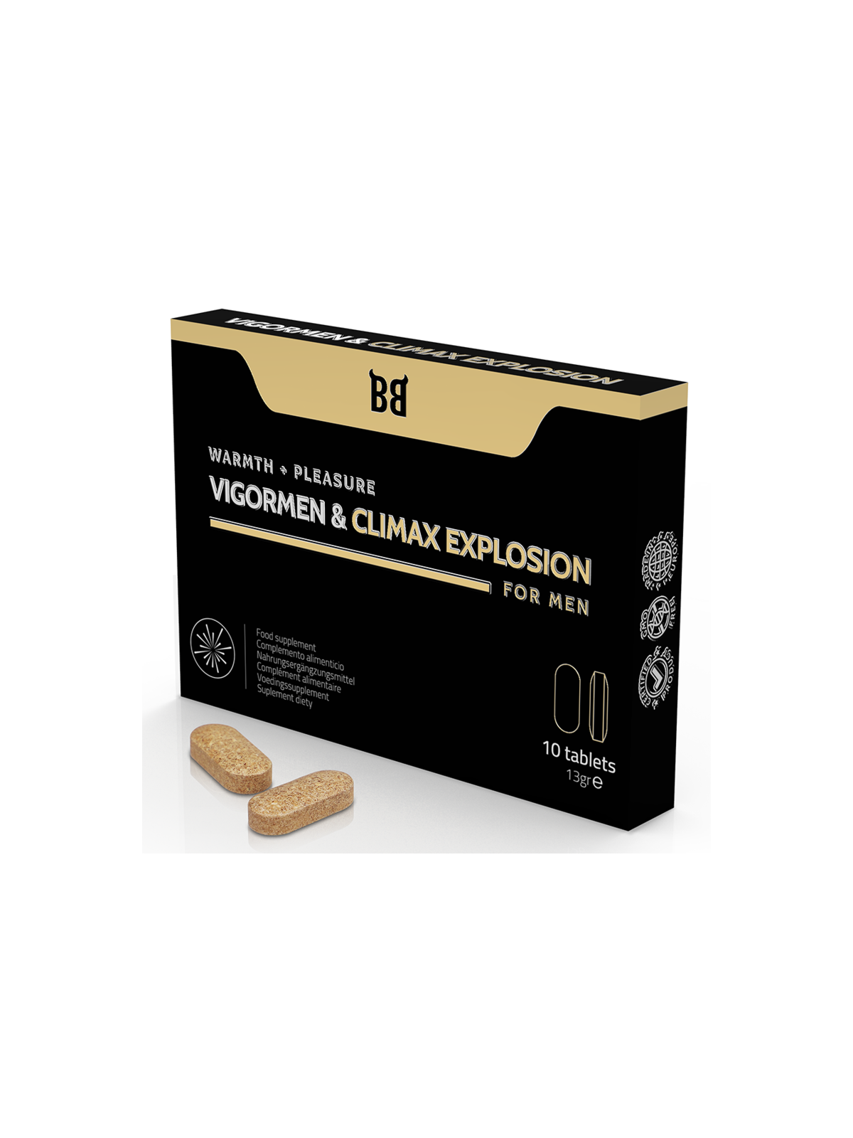 BLACK BULL - VIGORMEN & CLIMAX EXPLOSION MAGGIORE PIACERE PER GLI UOMINI 10 CAPSULE