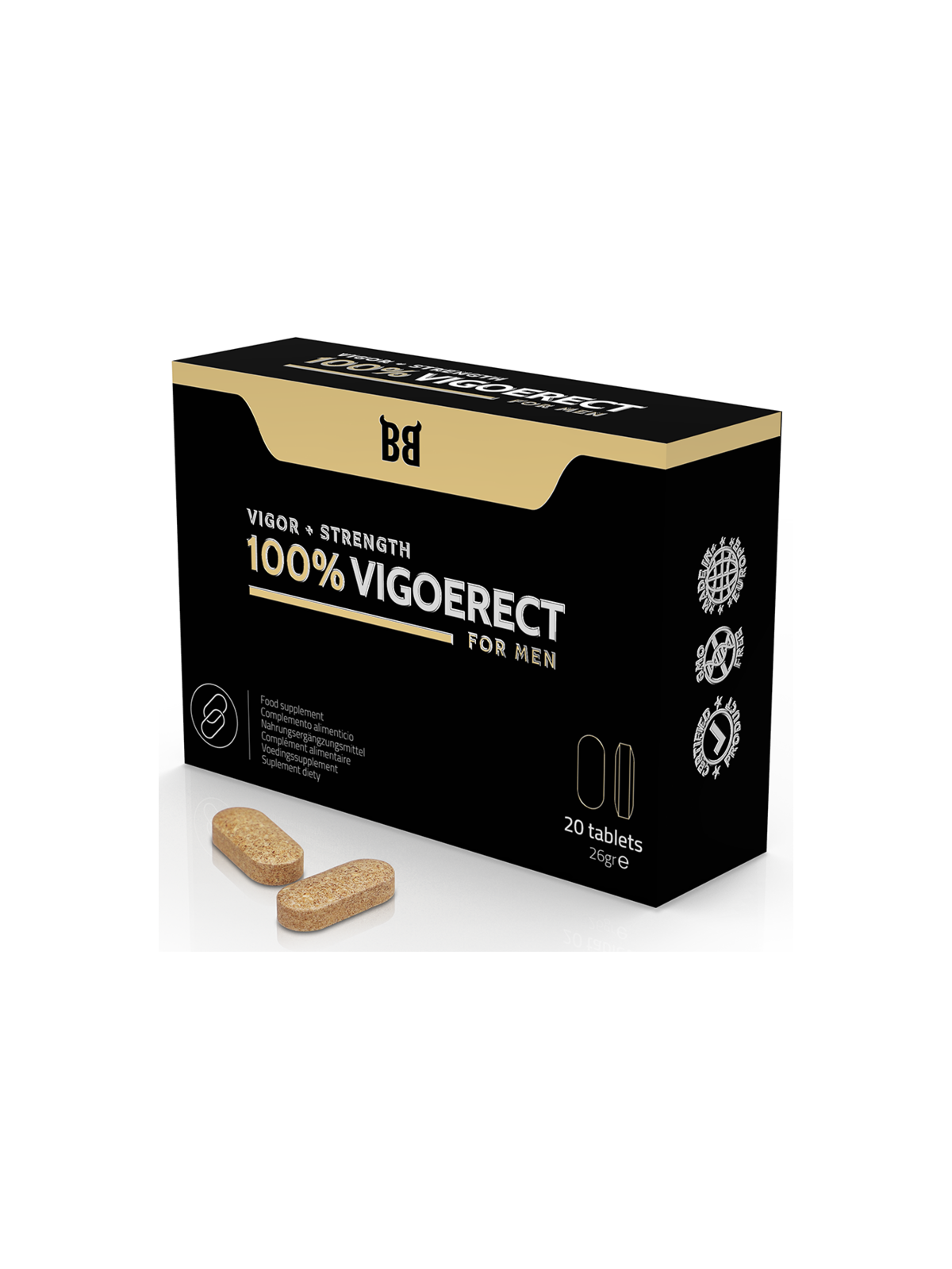 BLACK BULL - 100% VIGOERECT VIGORE + FORZA PER UOMINI 20 COMPRESSE