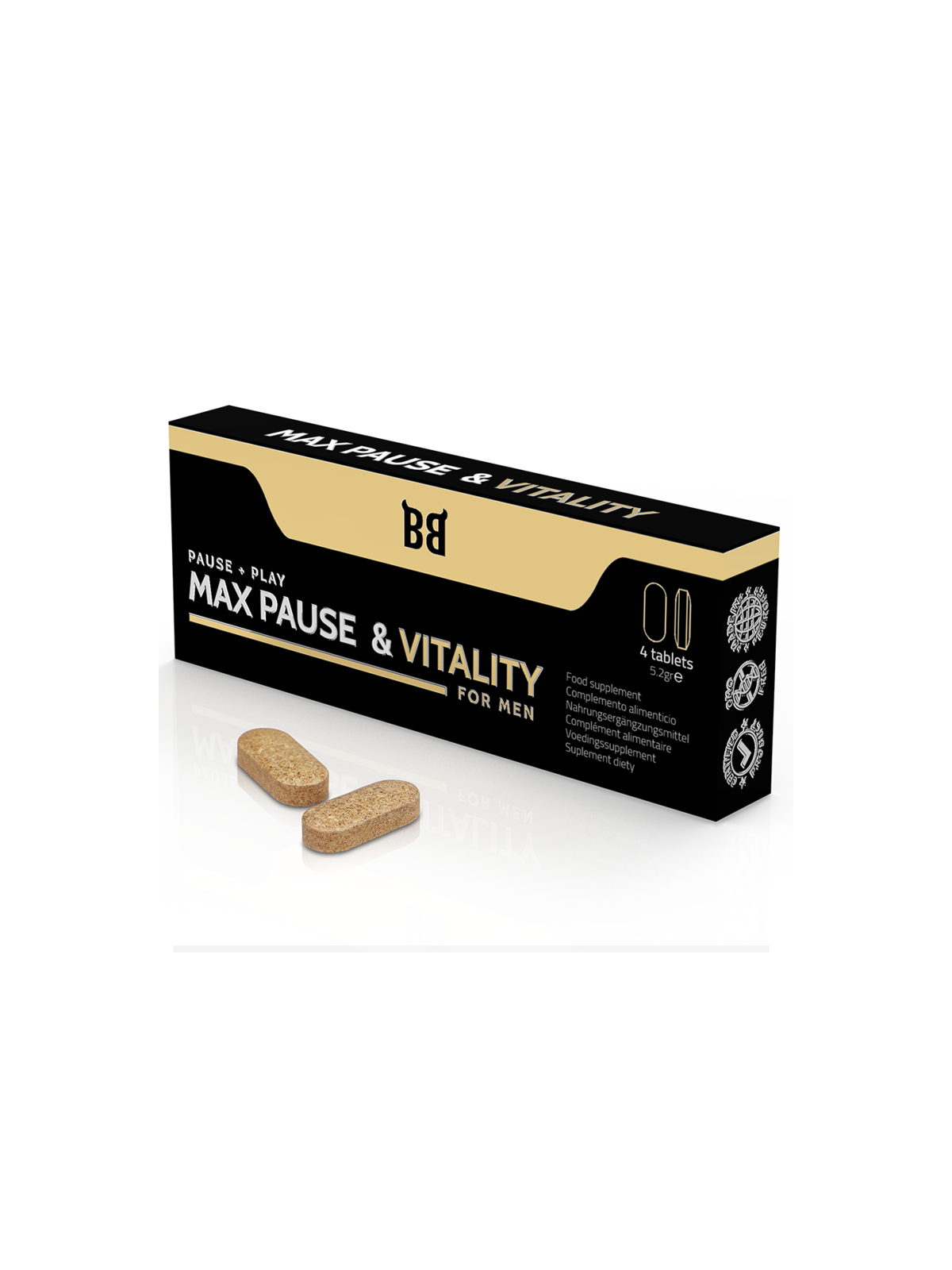 BLACK BULL - MAX PAUSE & VITALITY RETARDANT PER UOMINI 4 CAPSULE