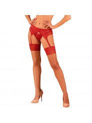 OBSESSIVE - CALZE IN PIZZO ROSSO LACELOVE XL/XXL