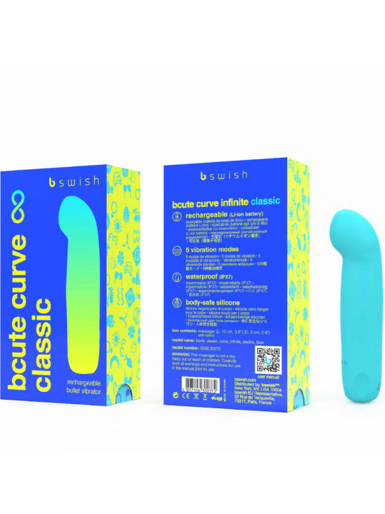 B SWISH - BCUTE CURVE INFINITE CLASSIC VIBRATORE RICARICABILE IN SILICONE BLU