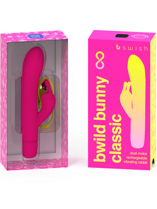 B SWISH - BWILD BUNNY INFINITE CLASSIC VIBRATORE RICARICABILE IN SILICONE ROSA