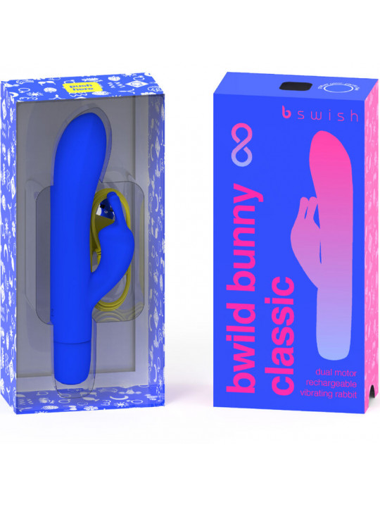 B SWISH - BWILD BUNNY INFINITE CLASSIC VIBRATORE RICARICABILE IN SILICONE BLU