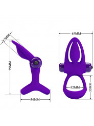 PRETTY LOVE - ANELLO VIBRATORE 10 VIBRAZIONI IN SILICONE VIOLETTO