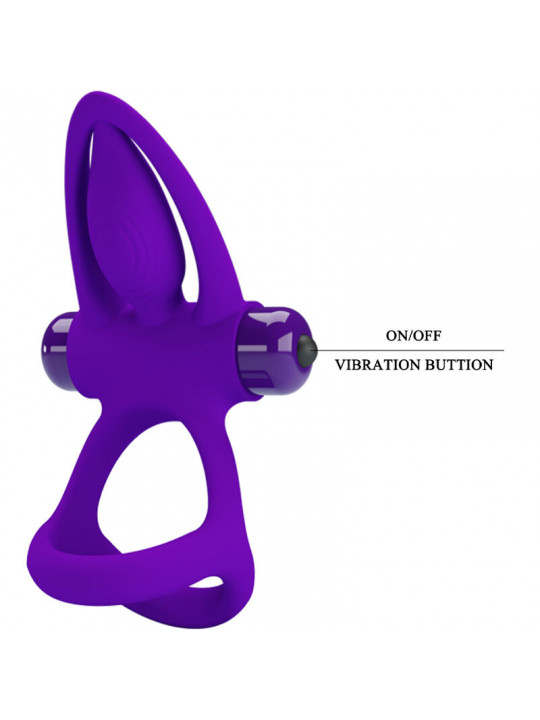 PRETTY LOVE - ANELLO VIBRATORE 10 VIBRAZIONI IN SILICONE VIOLETTO