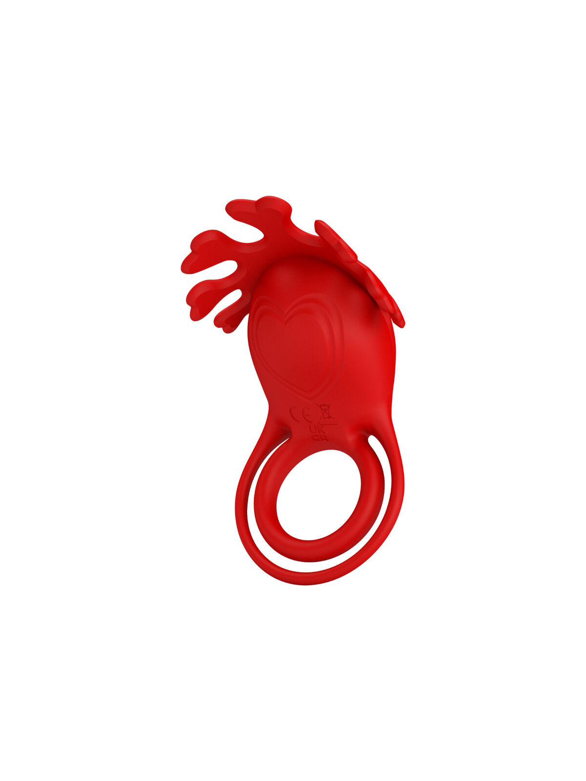 PRETTY LOVE - ANELLO VIBRATORE RUBEN 7 VIBRAZIONI IN SILICONE ROSSO