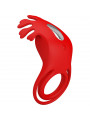 PRETTY LOVE - ANELLO VIBRATORE RUBEN 7 VIBRAZIONI IN SILICONE ROSSO