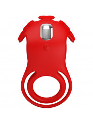 PRETTY LOVE - ANELLO VIBRATORE RUBEN 7 VIBRAZIONI IN SILICONE ROSSO