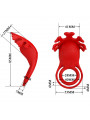 PRETTY LOVE - ANELLO VIBRATORE RUBEN 7 VIBRAZIONI IN SILICONE ROSSO