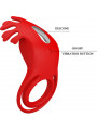 PRETTY LOVE - ANELLO VIBRATORE RUBEN 7 VIBRAZIONI IN SILICONE ROSSO