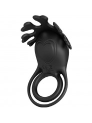 PRETTY LOVE - ANELLO VIBRATORE RUBEN 7 VIBRAZIONI IN SILICONE NERO