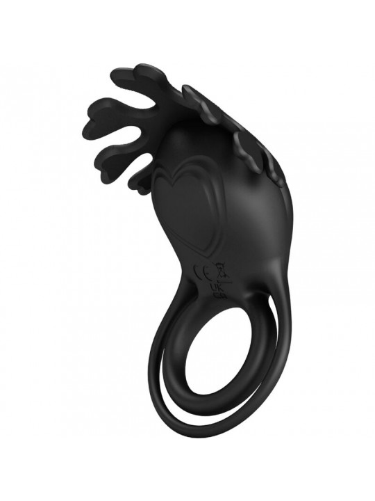 PRETTY LOVE - ANELLO VIBRATORE RUBEN 7 VIBRAZIONI IN SILICONE NERO