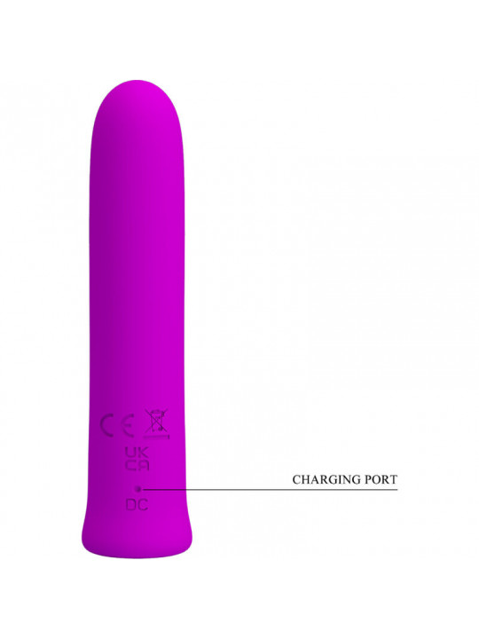 PRETTY LOVE - VIBRATORE CURTIS MINI SUPER POWER 12 VIBRAZIONI IN SILICONE VIOLETTO