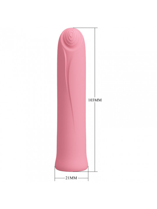 PRETTY LOVE - VIBRATORE CURTIS MINI SUPER POWER 12 VIBRAZIONI IN SILICONE ROSA