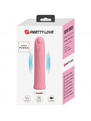 PRETTY LOVE - VIBRATORE CURTIS MINI SUPER POWER 12 VIBRAZIONI IN SILICONE ROSA