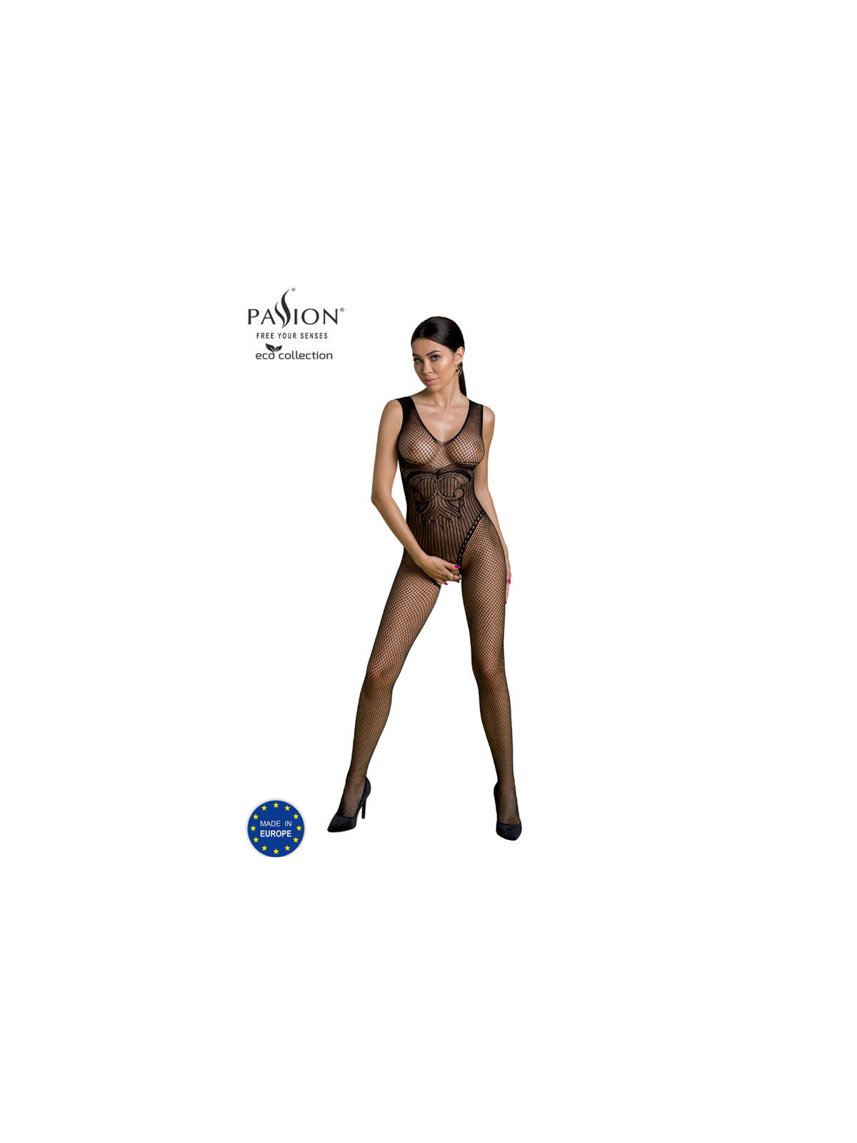 PASSION - COLLEZIONE ECO BODYSTOCKING ECO BS003 NERO