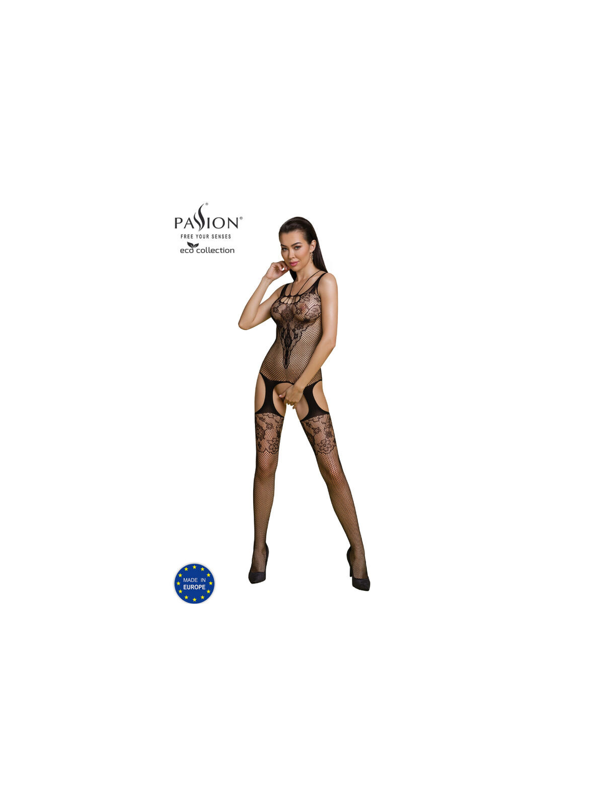 PASSION - COLLEZIONE ECO BODYSTOCKING ECO BS011 NERO