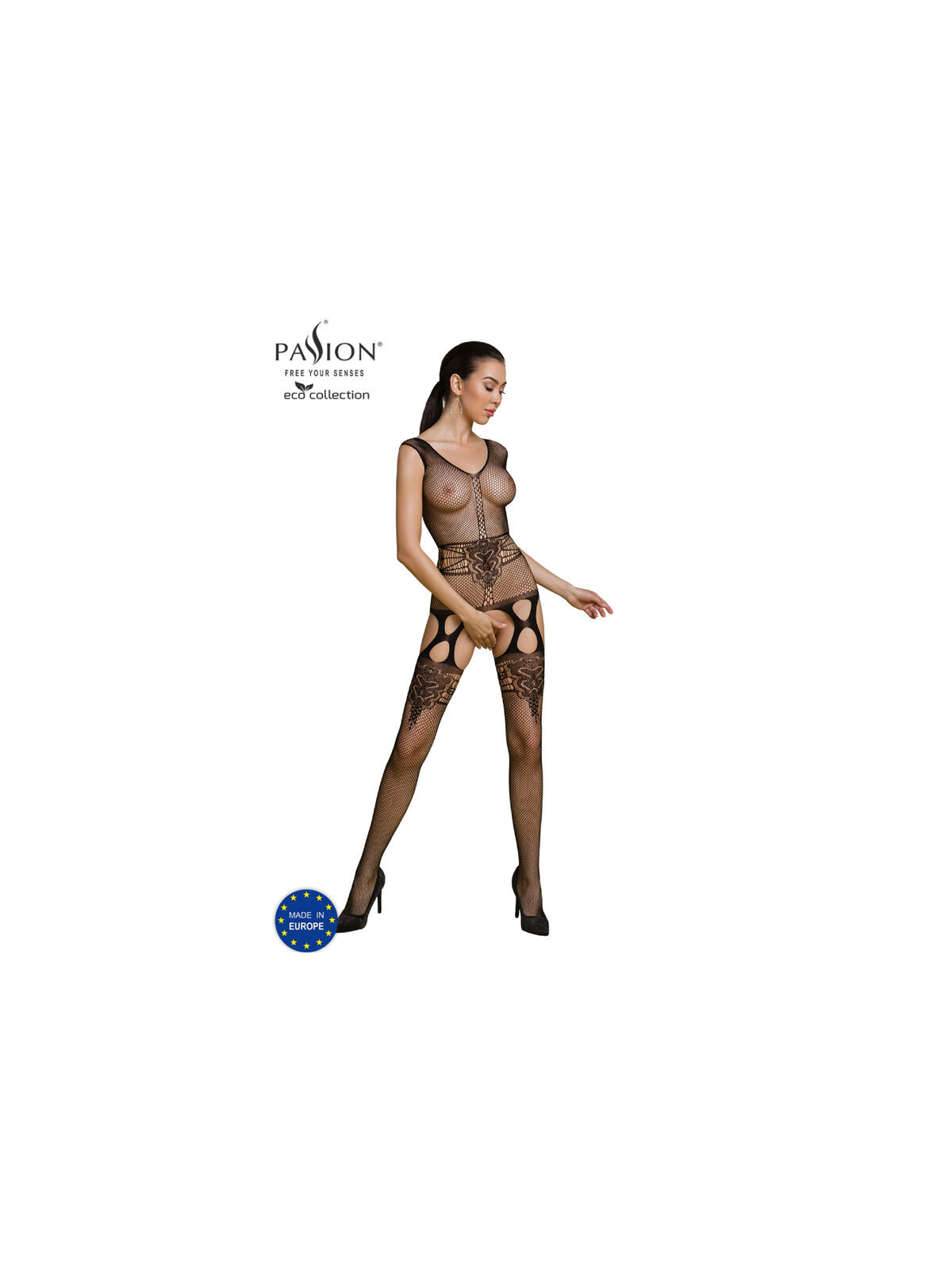 PASSION - COLLEZIONE ECO BODYSTOCKING ECO BS014 NERO