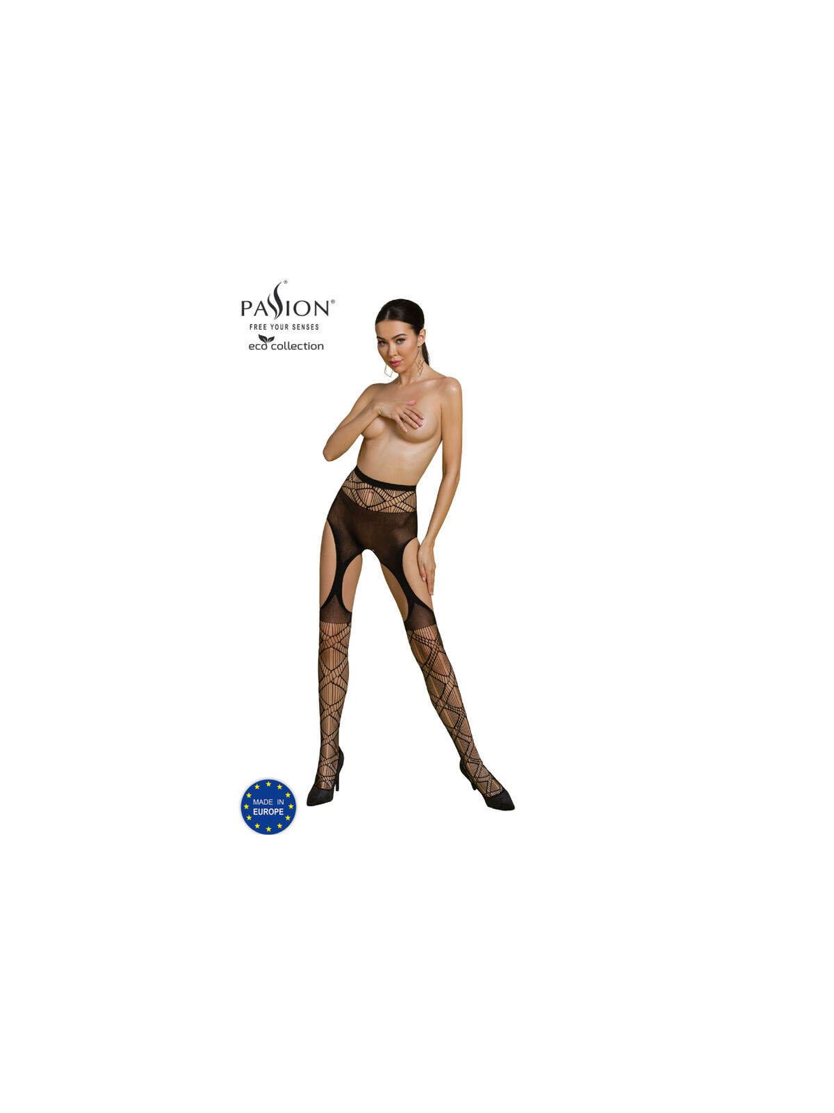 PASSION - COLLEZIONE ECO BODYSTOCKING ECO S005 NERO