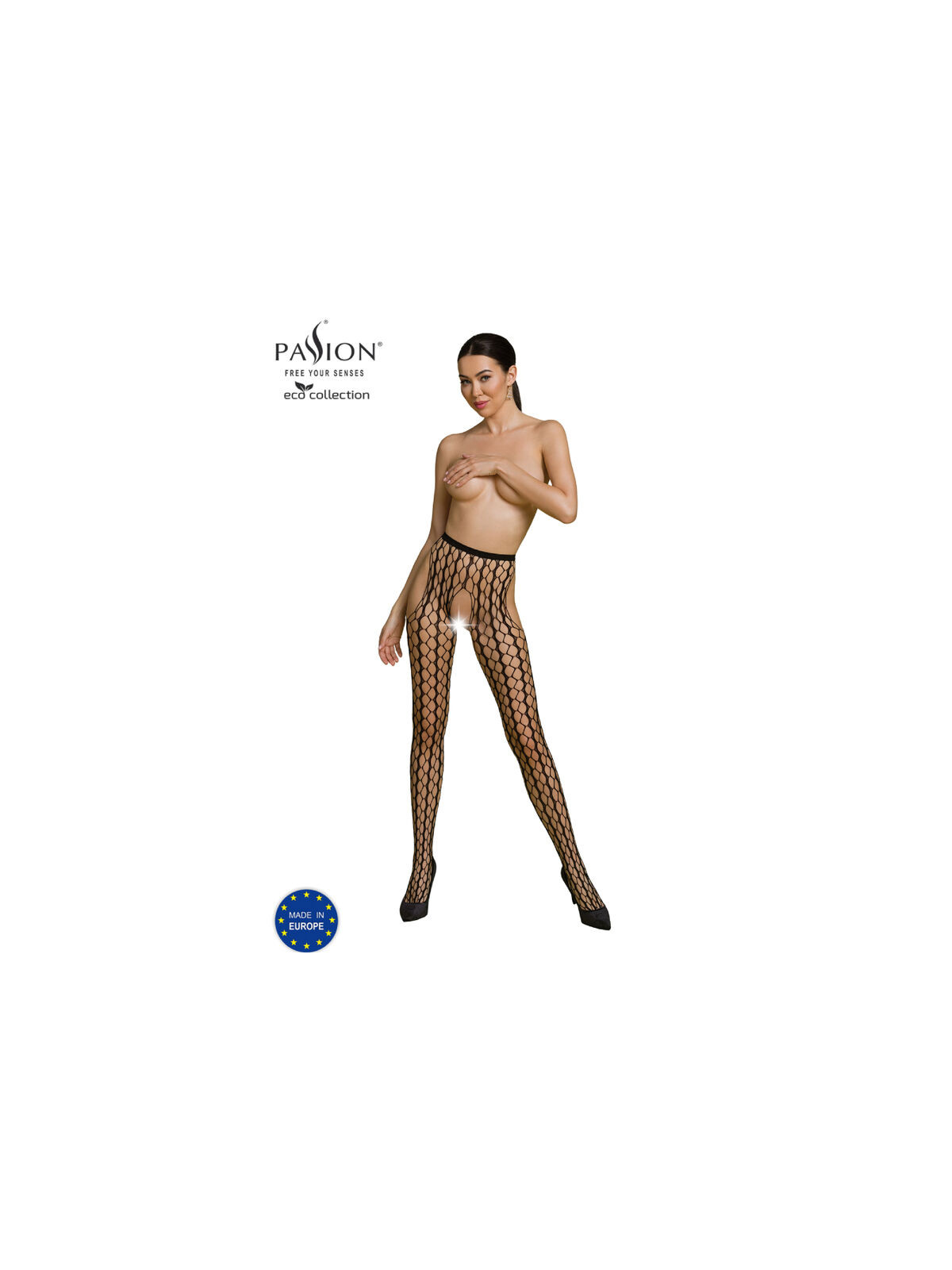 PASSION - COLLEZIONE ECO BODYSTOCKING ECO S007 NERO