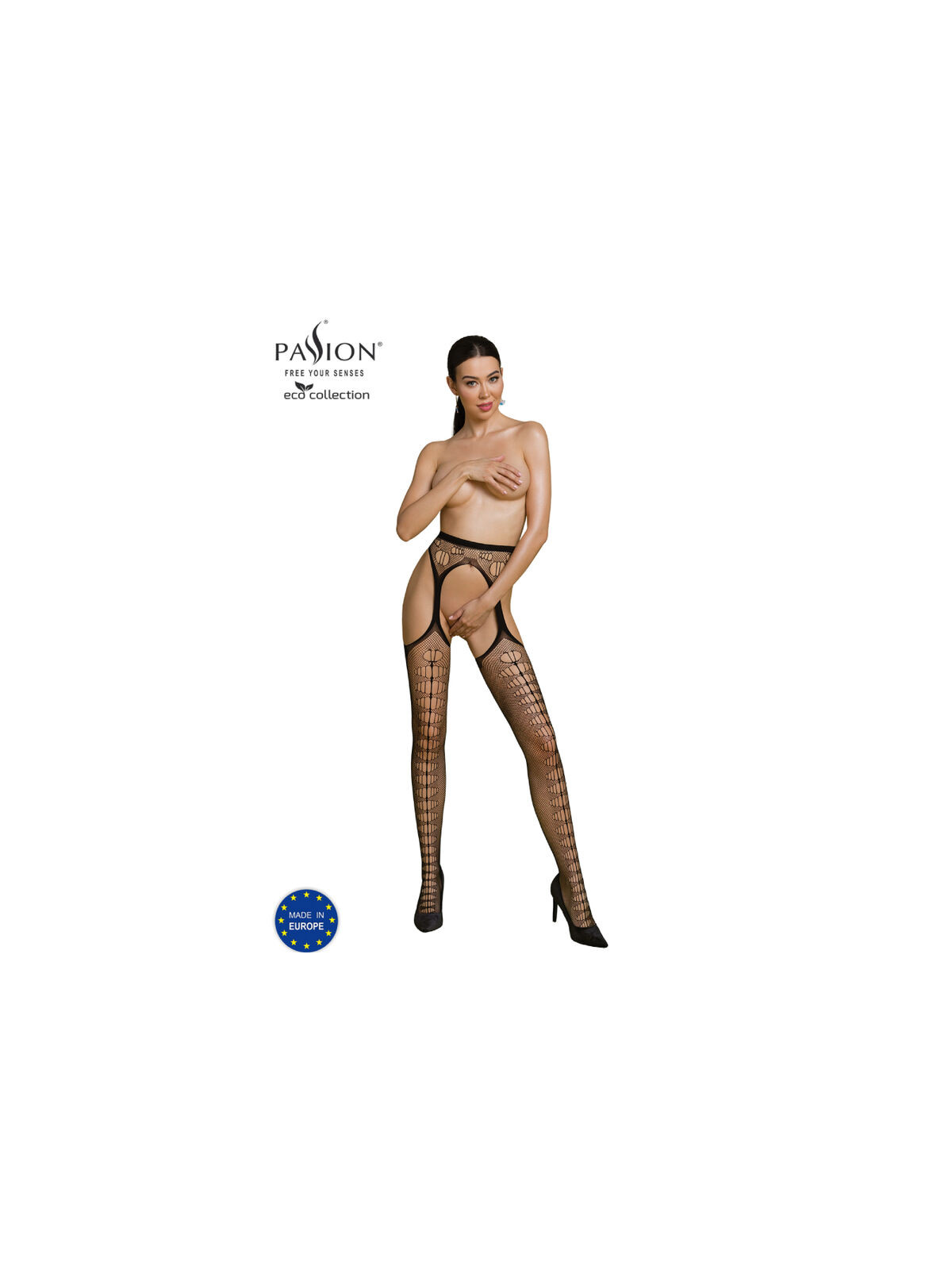 PASSION - COLLEZIONE ECO BODYSTOCKING ECO S008 NERO