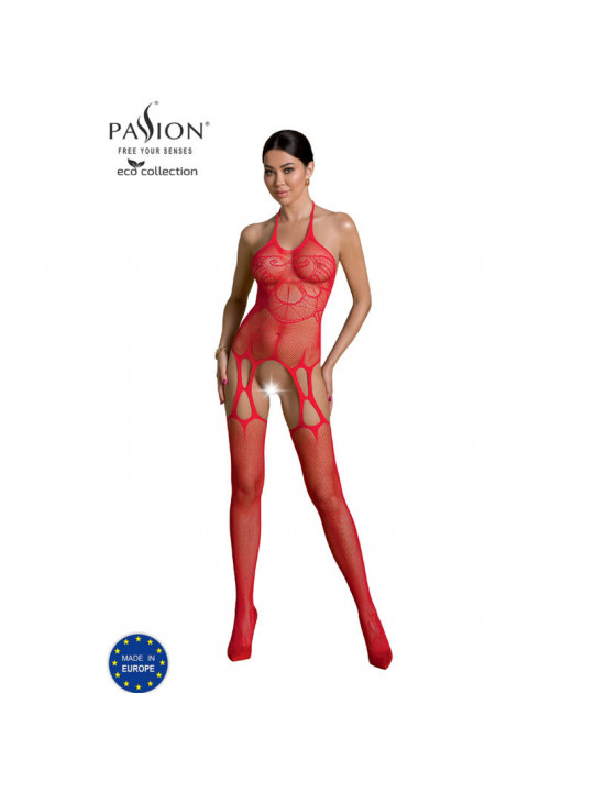 PASSION - COLLEZIONE ECO BODYSTOCKING ECO BS002 ROSSO