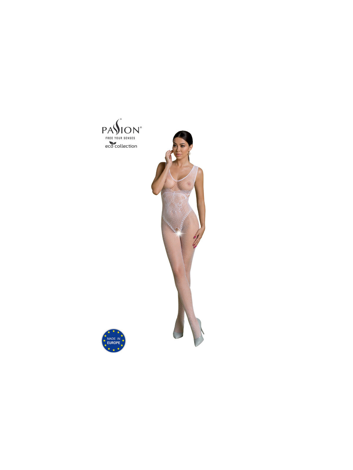 PASSION - COLLEZIONE ECO BODYSTOCKING ECO BS003 BIANCO