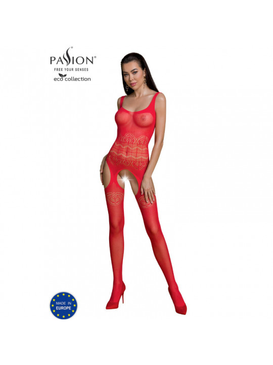 PASSION - COLLEZIONE ECO BODYSTOCKING ECO BS005 ROSSO