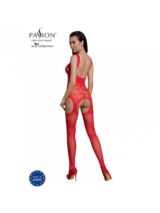 PASSION - COLLEZIONE ECO BODYSTOCKING ECO BS005 ROSSO