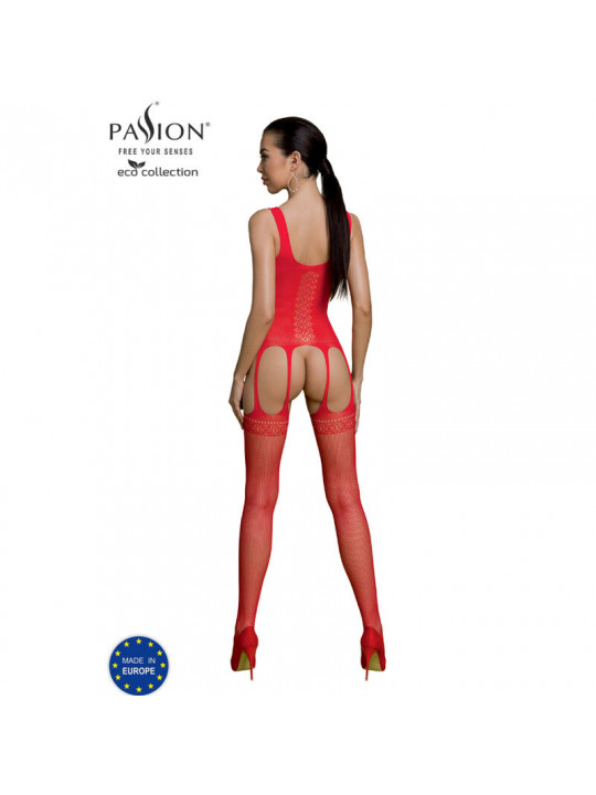 PASSION - COLLEZIONE ECO BODYSTOCKING ECO BS007 ROSSO