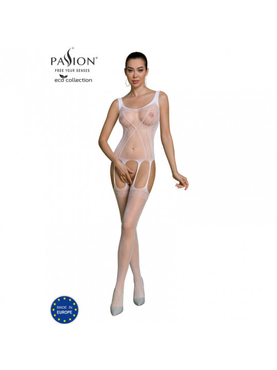 PASSION - COLLEZIONE ECO BODYSTOCKING ECO BS007 BIANCO