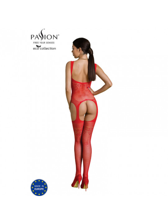 PASSION - COLLEZIONE ECO BODYSTOCKING ECO BS008 ROSSO