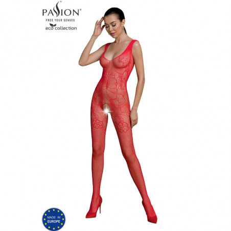 PASSION - COLLEZIONE ECO BODYSTOCKING ECO BS012 ROSSO