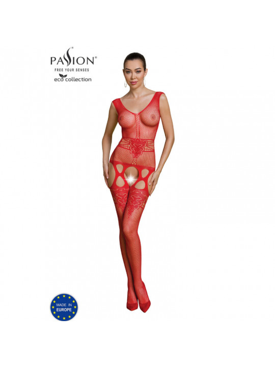 PASSION - COLLEZIONE ECO BODYSTOCKING ECO BS014 ROSSO