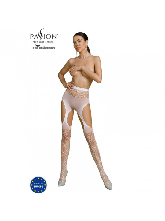 PASSION - COLLEZIONE ECO BODYSTOCKING ECO S005 BIANCO