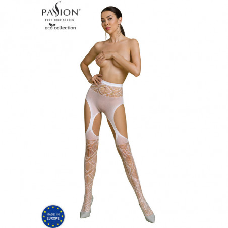 PASSION - COLLEZIONE ECO BODYSTOCKING ECO S005 BIANCO