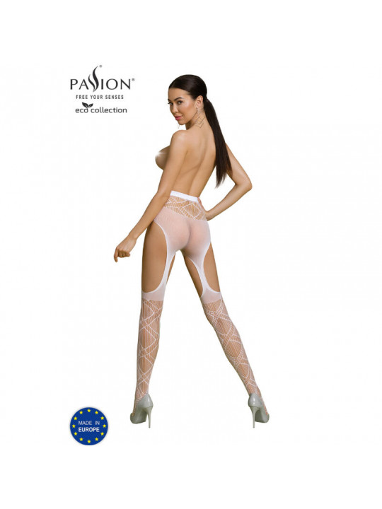 PASSION - COLLEZIONE ECO BODYSTOCKING ECO S005 BIANCO