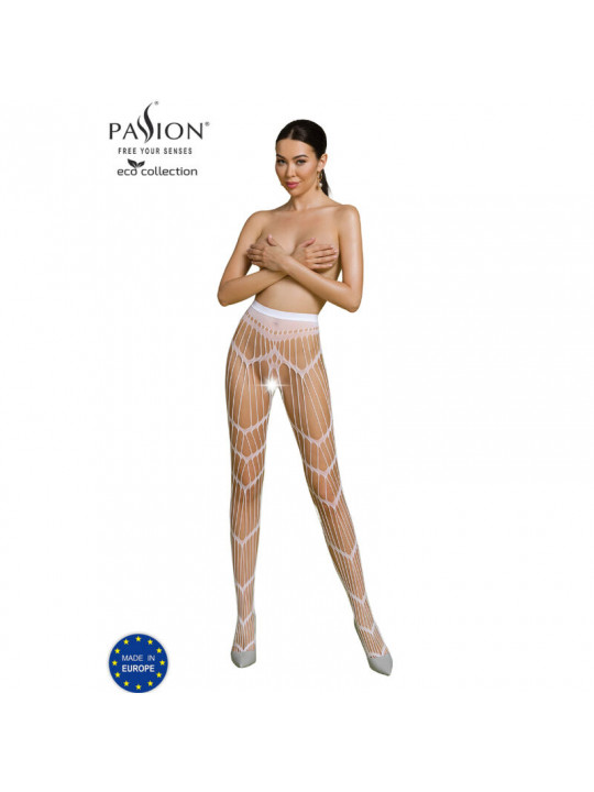 PASSION - COLLEZIONE ECO BODYSTOCKING ECO S006 BIANCO