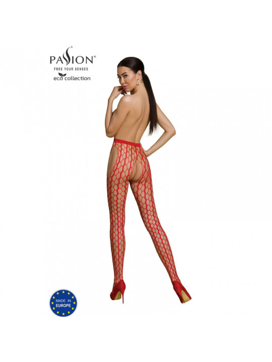 PASSION - COLLEZIONE ECO BODYSTOCKING ECO S007 ROSSO