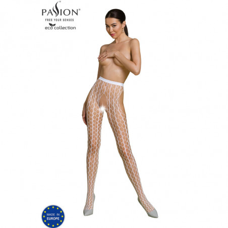 PASSION - COLLEZIONE ECO BODYSTOCKING ECO S007 BIANCO