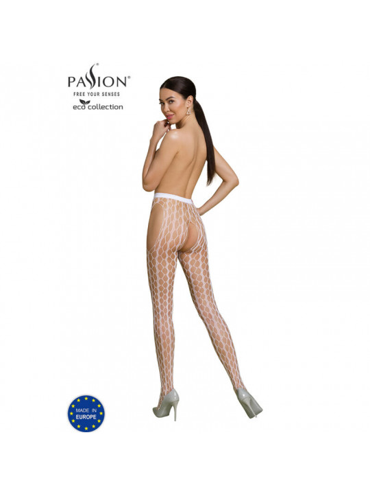 PASSION - COLLEZIONE ECO BODYSTOCKING ECO S007 BIANCO