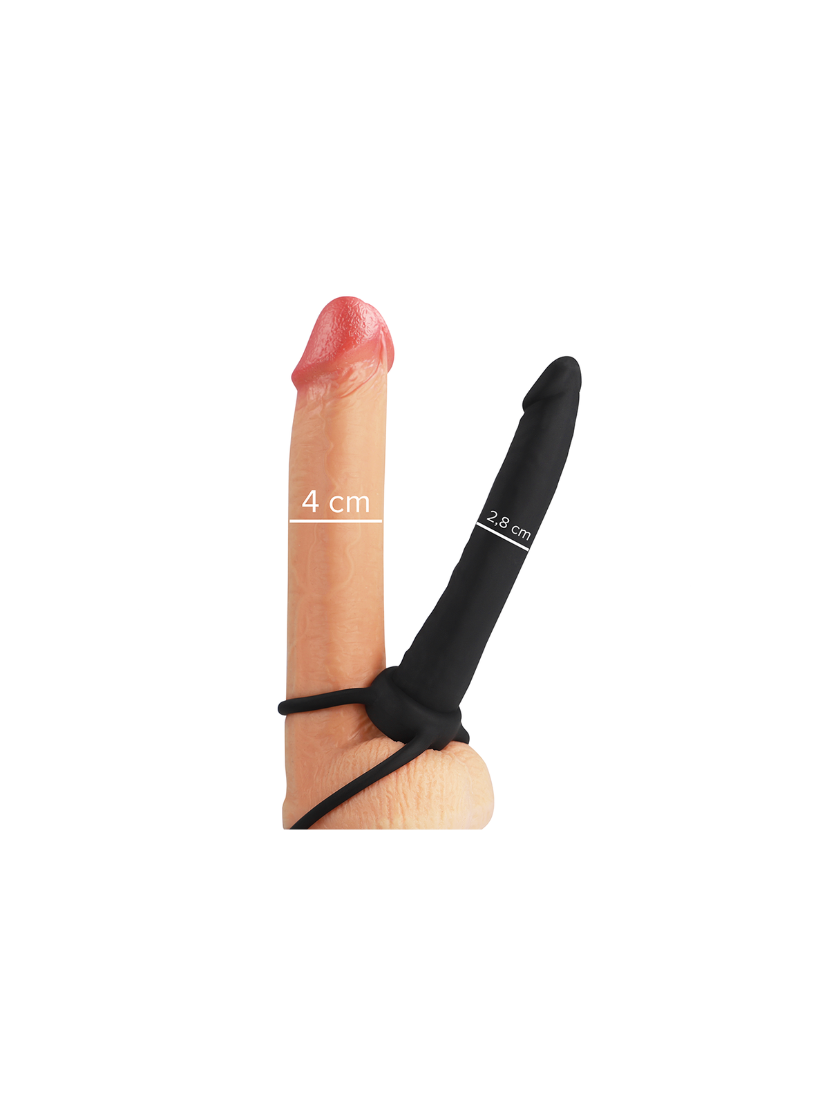 MYTHOLOGY - DILDO ANALE COBI ONYX CON ANELLO PER CAZZO E TESTICOLI 13 CM IN SILICONE