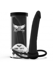 MYTHOLOGY - DILDO ANALE COBI ONYX CON ANELLO PER CAZZO E TESTICOLI 13 CM IN SILICONE