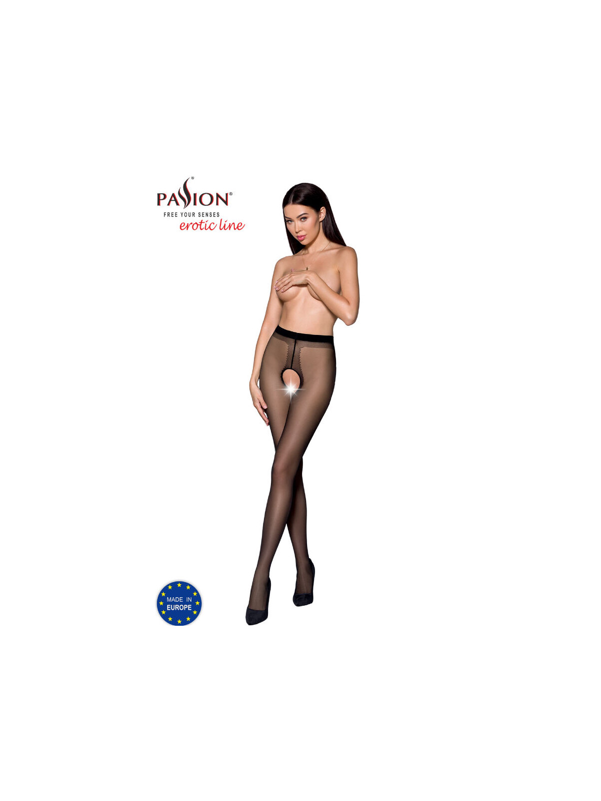 PASSION - TIOPEN 022 COLLANT NERO/ROSSO 1/2 20 DEN