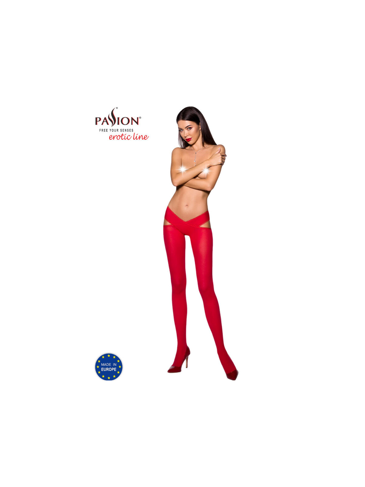 PASSION - COLLANT TIOPEN 005 ROSSO 1/2 60 DEN