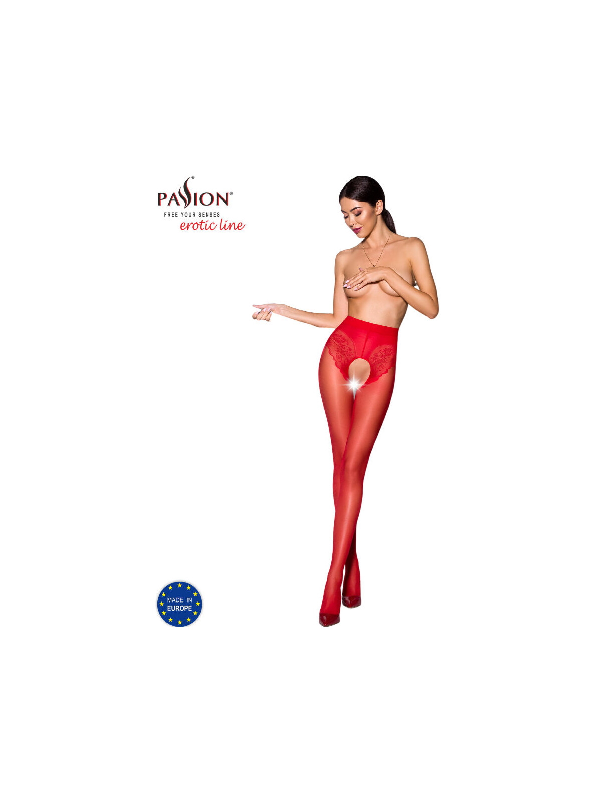 PASSION - TIOPEN 006 COLLANT ROSSO 3/4 30 DEN