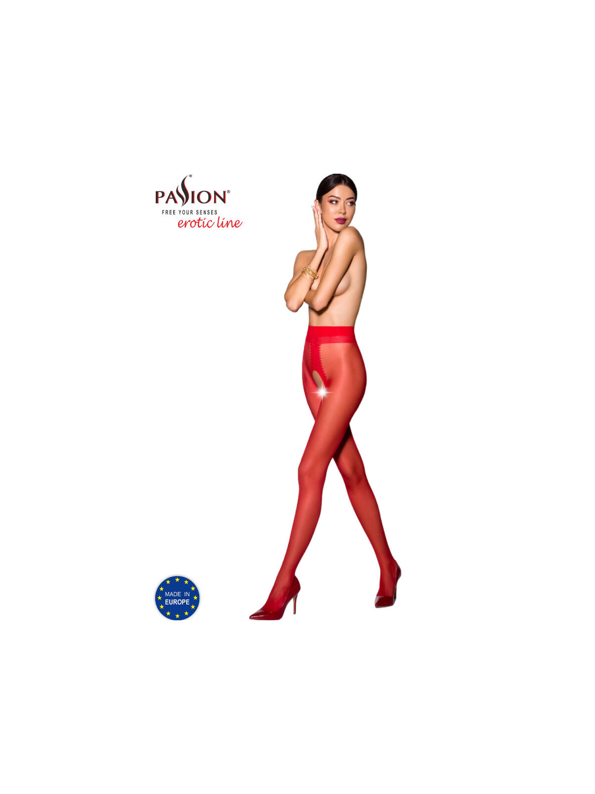 PASSION - COLLANT TIOPEN 007 ROSSO 1/2 20 DEN